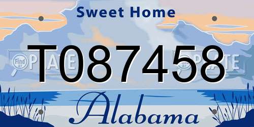 T087458 Alabama License Plate