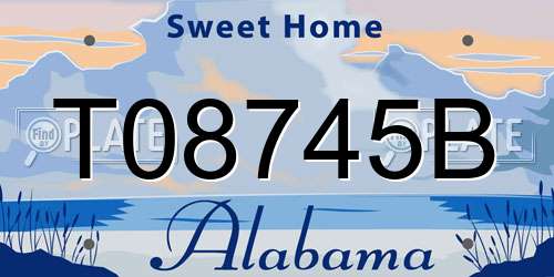T08745B Alabama License Plate