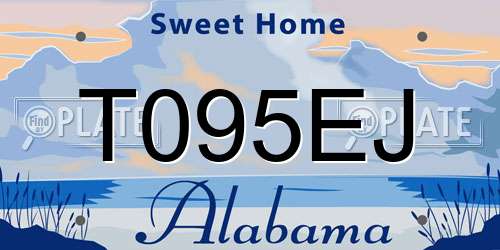 T095EJ Alabama License Plate