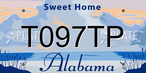T097TP Alabama License Plate