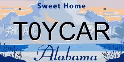 T0YCAR Alabama License Plate