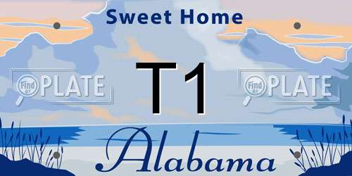 T1 Alabama License Plate