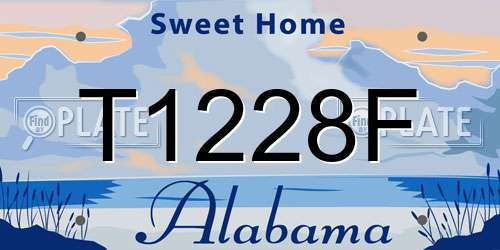 T1228F Alabama License Plate