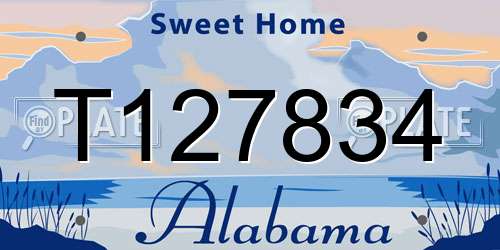 T127834 Alabama License Plate