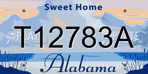 T12783A Alabama License Plate