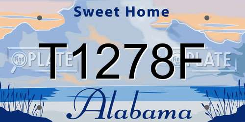 T1278F Alabama License Plate