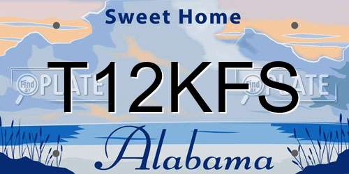 T12KFS Alabama License Plate