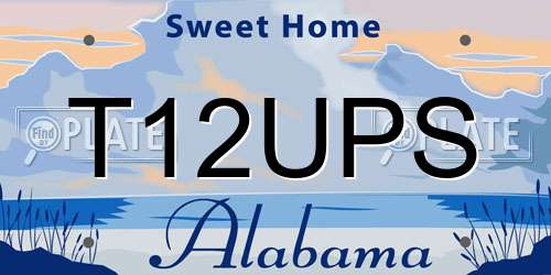 T12UPS Alabama License Plate