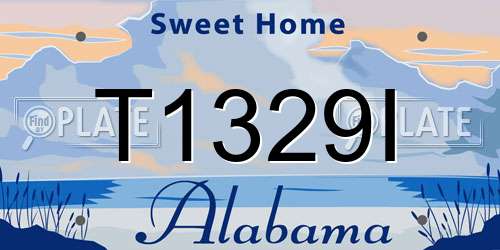 T1329I Alabama License Plate