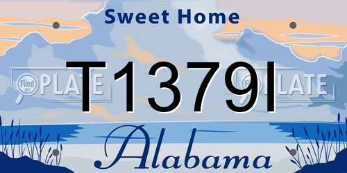 T1379I Alabama License Plate
