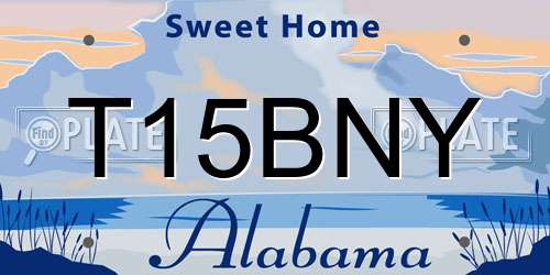 T15BNY Alabama License Plate