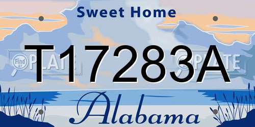 T17283A Alabama License Plate