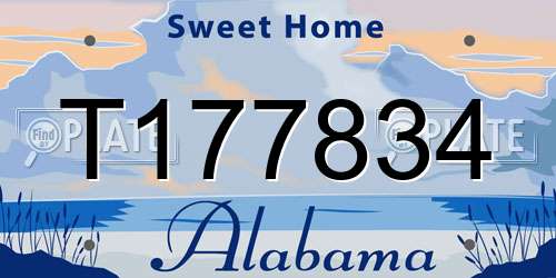 T177834 Alabama License Plate