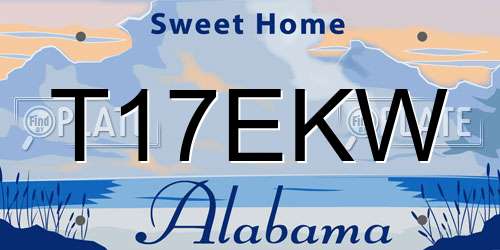 T17EKW Alabama License Plate