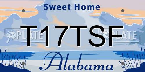 T17TSF Alabama License Plate