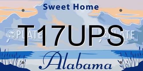 T17UPS Alabama License Plate