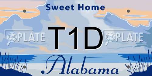 T1D Alabama License Plate