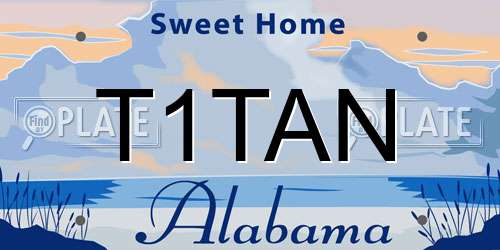 T1TAN Alabama License Plate