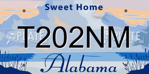 T202NM Alabama License Plate