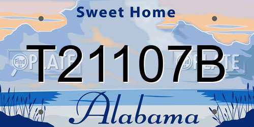 T21107B Alabama License Plate