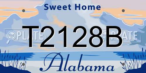 T2128B Alabama License Plate