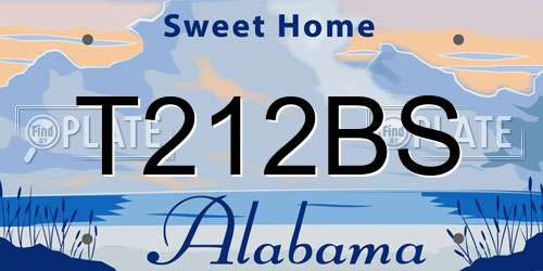 T212BS Alabama License Plate