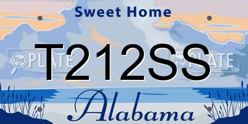 T212SS Alabama License Plate