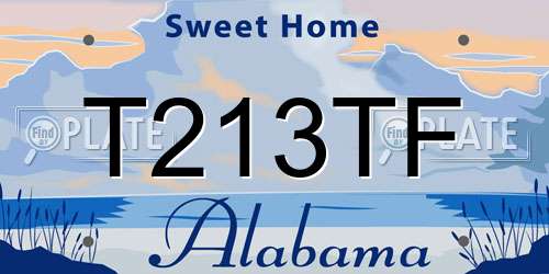 T213TF Alabama License Plate