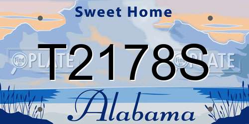 T2178S Alabama License Plate