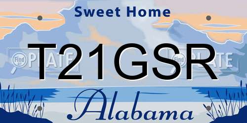 T21GSR Alabama License Plate