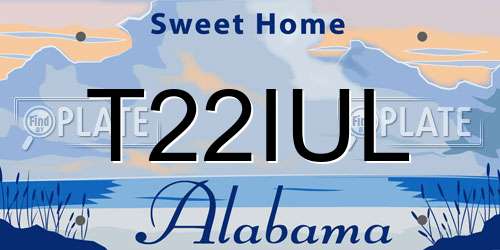 T22IUL Alabama License Plate