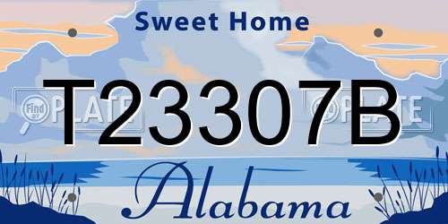 T23307B Alabama License Plate