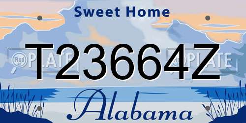 T23664Z Alabama License Plate