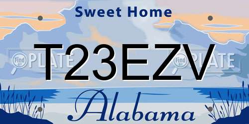 T23EZV Alabama License Plate