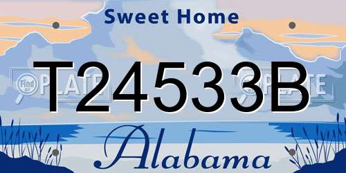 T24533B Alabama License Plate