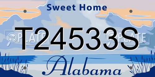 T24533S Alabama License Plate