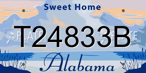 T24833B Alabama License Plate