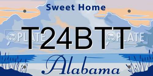 T24BTT Alabama License Plate