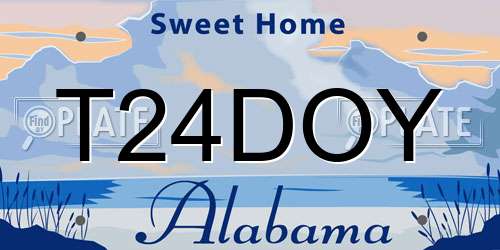 T24DOY Alabama License Plate