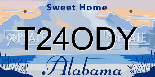 T24ODY Alabama License Plate