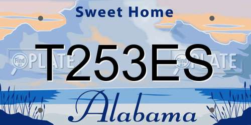 T253ES Alabama License Plate