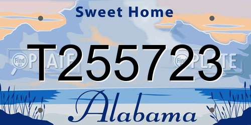 T255723 Alabama License Plate