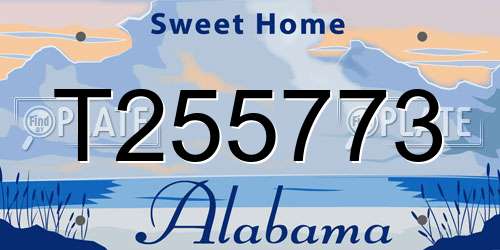 T255773 Alabama License Plate