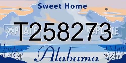 T258273 Alabama License Plate
