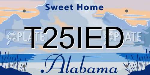 T25IED Alabama License Plate