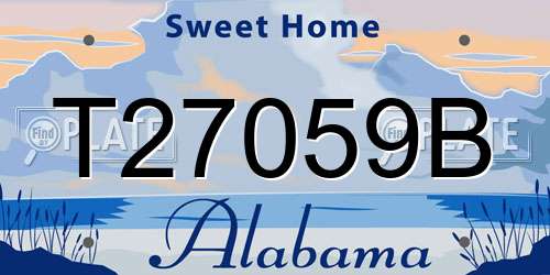 T27059B Alabama License Plate