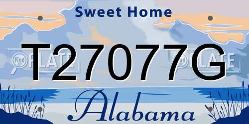 T27077G Alabama License Plate