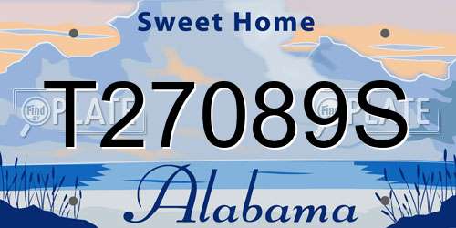 T27089S Alabama License Plate