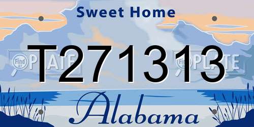 T271313 Alabama License Plate