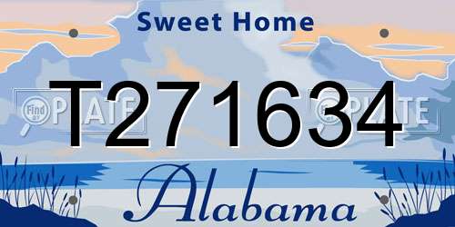 T271634 Alabama License Plate